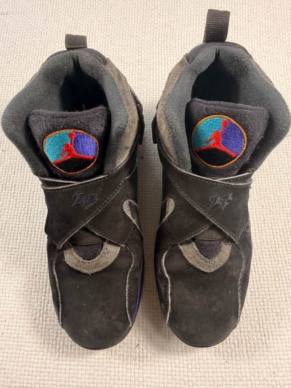 Air Jordan 8 Retro Gray Purple Blue Toddler Size 1Y